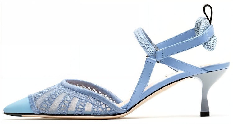 FENDI芬迪 皮革 露跟尖頭 細跟 高筒鞋 女款 藍色 Buy FENDI芬迪 皮革 露跟尖頭 細跟 高筒鞋 女款 藍色