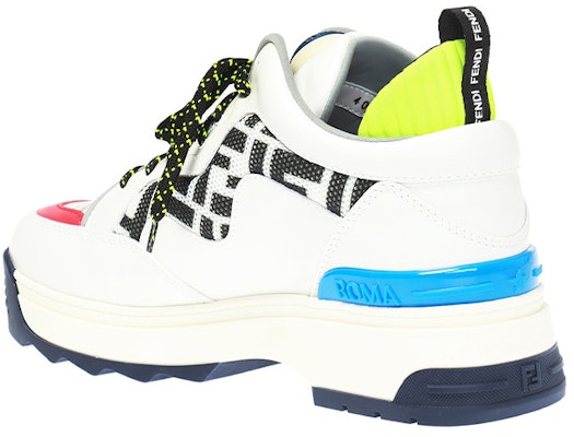 (W) Fendi T-Rex de Cuero Suela Alta 'Blanco Azul Verde' 8E6829A63Z-F15VA Purchase (W) Fendi T-Rex de Cuero Suela Alta 'Blanco Azul Verde' 8E6829A63Z-F15VA