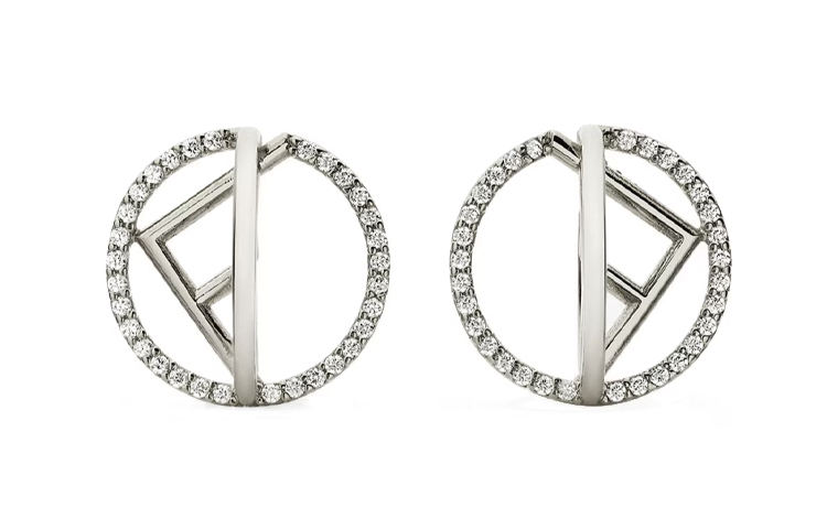 (Women) FENDI Trendy Stylish Gold-Tone Brass Earrings for Women. 8AH913A44GF035M 圖 3