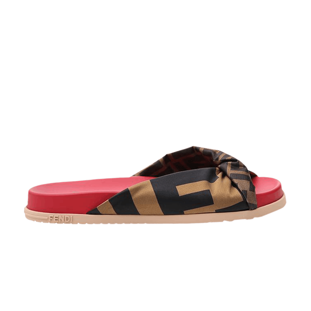 Buy (W) 芬迪FF印花Twist拖鞋 - 黑色 8X6838A62D-F15FJ