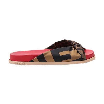 (W) Fendi Twist Slides 'FF Print - Tob Black'