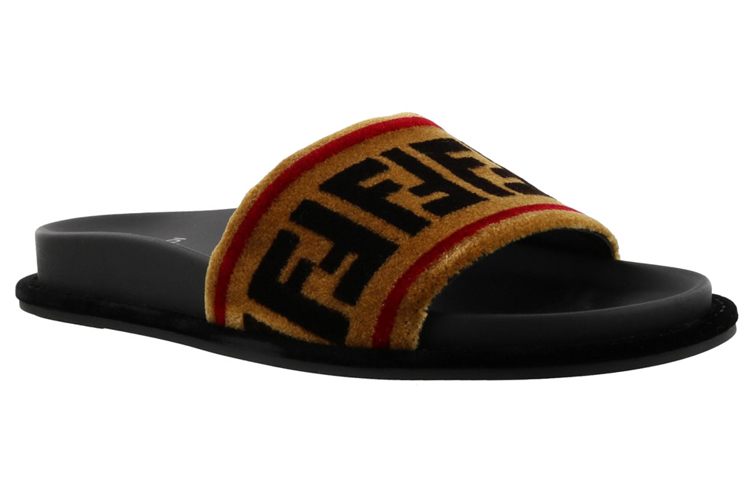 Lookbook (W) 펜디 우븐 슬라이드 (블랙/브라운/레드) 8X6638-A0IS-F10DA