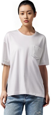 (Women) FENDI White Oversized Dropped-Shoulder Crewneck T-Shirt FS7375AFLDF0ZNM Shop (Women) FENDI White Oversized Dropped-Shoulder Crewneck T-Shirt FS7375AFLDF0ZNM