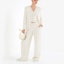 Shop (Women) FENDI White Solid Cotton Blazer Jacket SS21 FZJ578AF4RF0ZNM