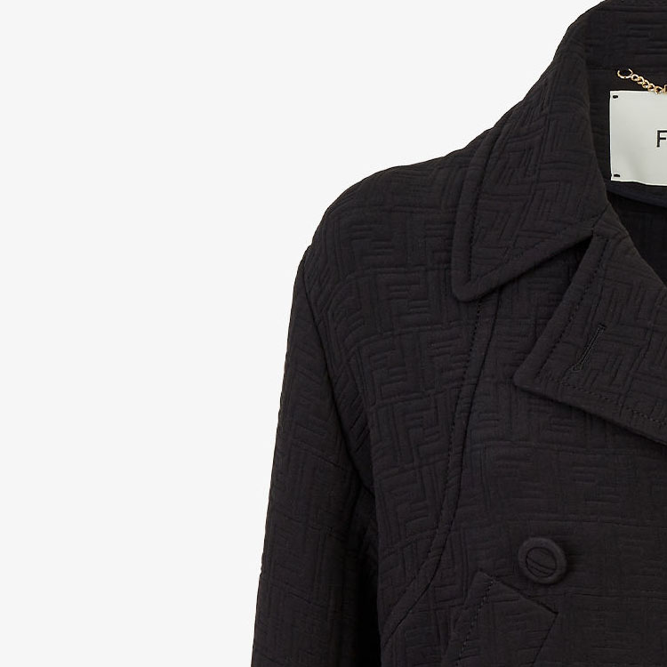 Purchase (W) FENDI 女士黑色修身双排扣休闲外套。 FJ7456AXASF0GME