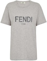 (Women) FENDI Women’s Loose Fit Logo Print Grey Crewneck T-Shirt. FS9599AQ9AF0TDR (Women) FENDI Women’s Loose Fit Logo Print Grey Crewneck T-Shirt. FS9599AQ9AF0TDR