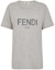 Buy (W) FENDI 女士灰色宽松版印花Logo圆领T恤。 FS9599AQ9AF0TDR