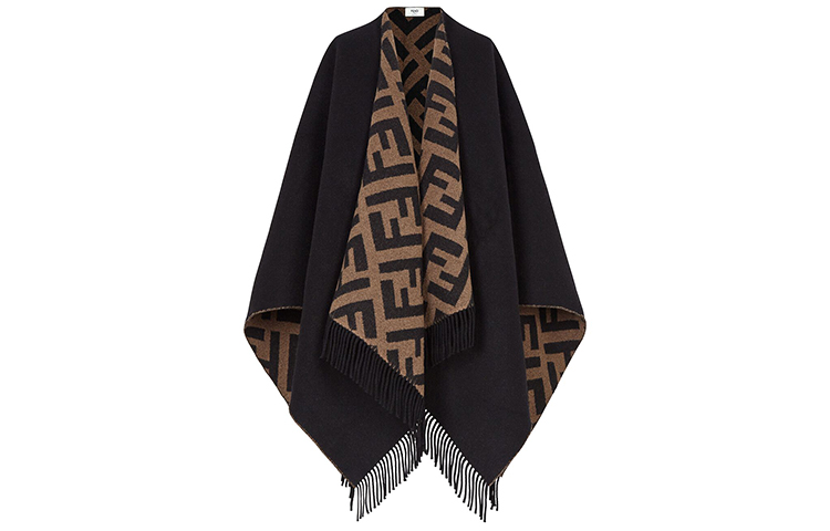 (Women) FENDI Wool Cape Shawl Knit Scarf FXX715AEOWF0QT1