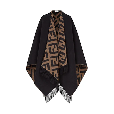 (Women) FENDI Wool Cape Shawl Knit Scarf FXX715AEOWF0QT1