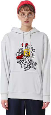 (W) 芬迪与涂鸦先生联名白色印花标志连帽衫 FS7263AC3YF0ZNM Shop (W) 芬迪与涂鸦先生联名白色印花标志连帽衫 FS7263AC3YF0ZNM