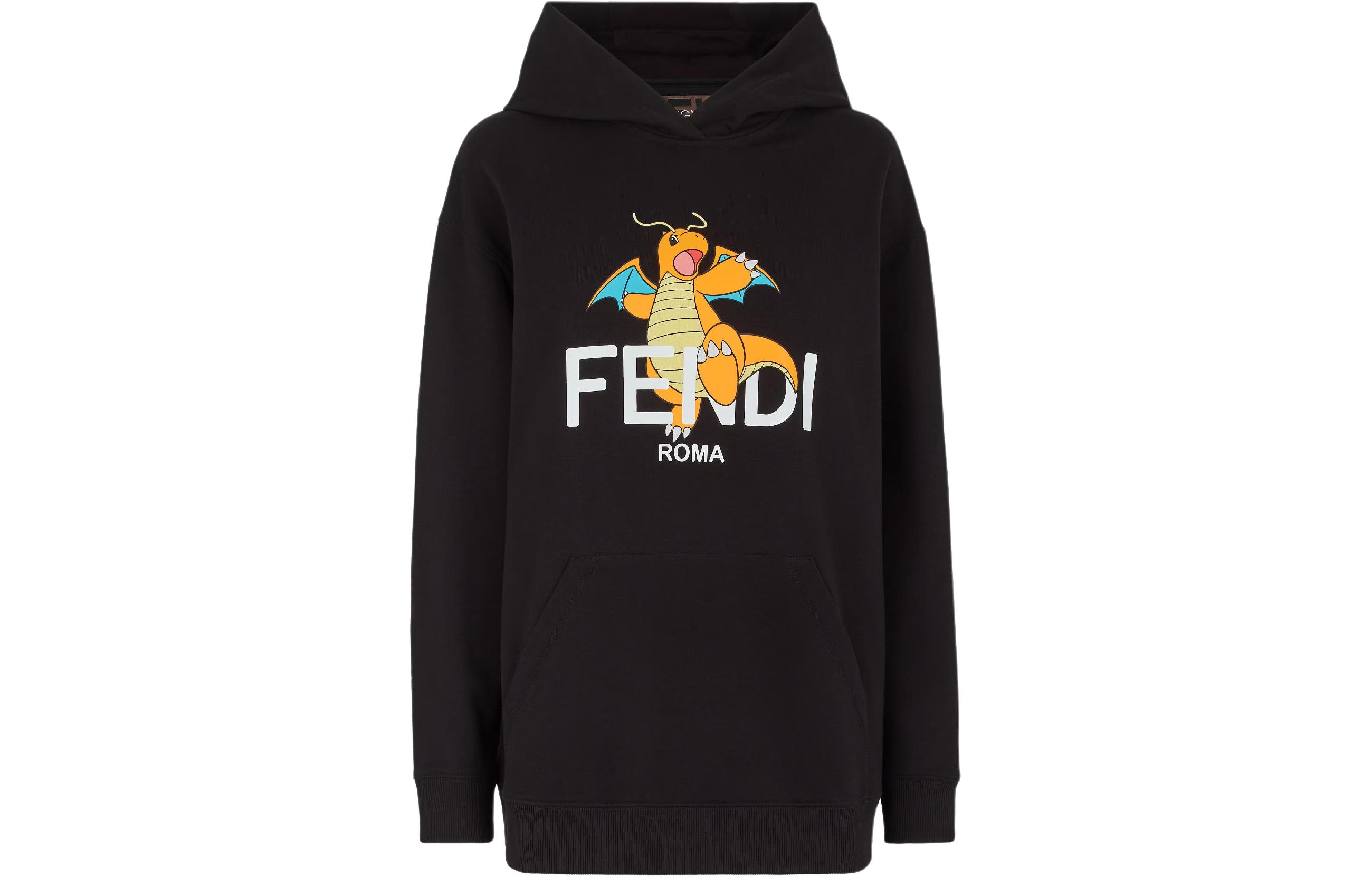 (Women) FENDI x Pokémon Logo Print Long Sleeve Sweatshirt  SS24. FS9627AQFYF0GME