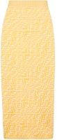 (Women) FENDI Yellow Elastic Waist Midi Skirt Casual Style. FZQ637AGF1F1DO6 (Women) FENDI Yellow Elastic Waist Midi Skirt Casual Style. FZQ637AGF1F1DO6