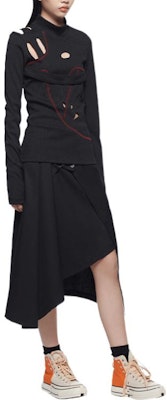 (W) Feng Chen Wang Suéter Negro de Punto con Diseño de Líneas Bloque de Color FF12JER1303B Shop (W) Feng Chen Wang Suéter Negro de Punto con Diseño de Líneas Bloque de Color FF12JER1303B