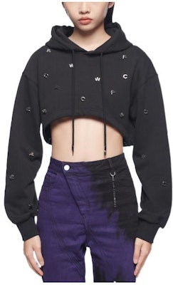 (W) Sudadera Crop Negra con Logo Feng Chen Wang. FF12HOO415B Order (W) Sudadera Crop Negra con Logo Feng Chen Wang. FF12HOO415B