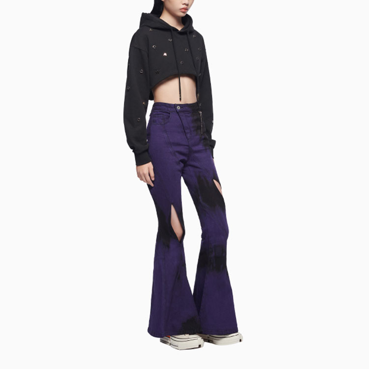 Shop (W) Sudadera Crop Negra con Logo Feng Chen Wang. FF12HOO415B