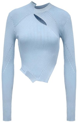 (W) FENG CHEN WANG Suéter Azul Tejido de Manga Larga. FWS15KT06 Buy (W) FENG CHEN WANG Suéter Azul Tejido de Manga Larga. FWS15KT06