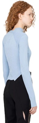 (W) FENG CHEN WANG Suéter Azul Tejido de Manga Larga. FWS15KT06 Purchase (W) FENG CHEN WANG Suéter Azul Tejido de Manga Larga. FWS15KT06