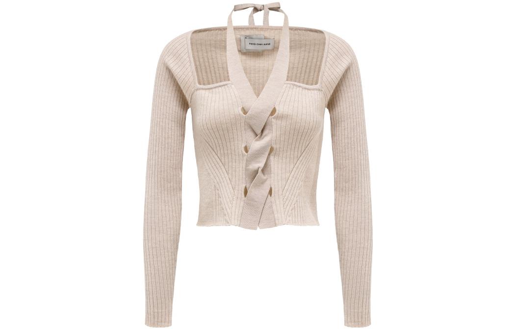 Shop (W) Feng Chen Wang Suéter de Punto Halter Color Sólido. FWF16KT13B