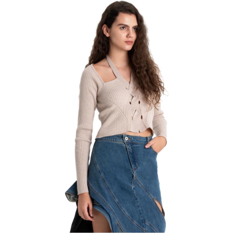 Details for (W) Feng Chen Wang Suéter de Punto Halter Color Sólido. FWF16KT13B