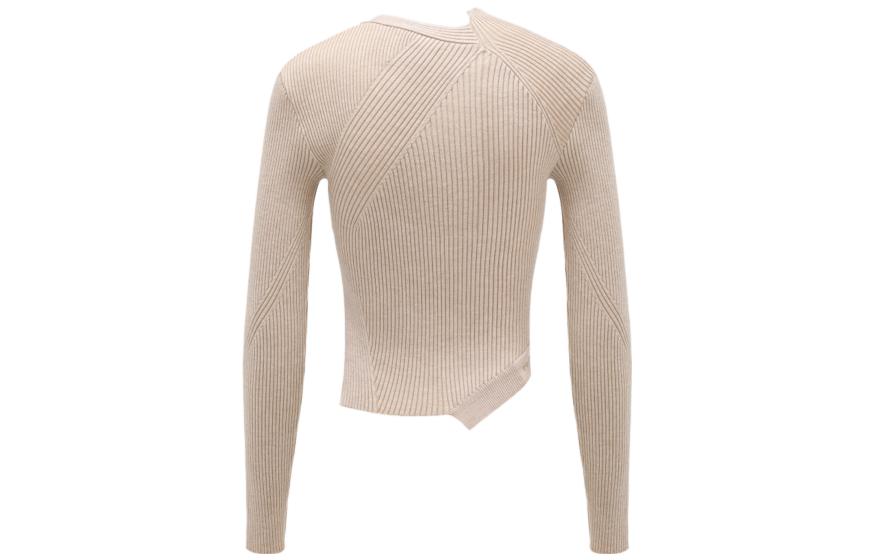 Lookbook (W) Feng Chen Wang Suéter de Punto con Cortes Irregulares - Diseño Color Sólido FWF16KT14B