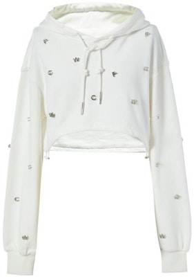 (W) Sudadera con capucha blanca Feng Chen Wang con estampado de letras. FF12HOO415 Order (W) Sudadera con capucha blanca Feng Chen Wang con estampado de letras. FF12HOO415