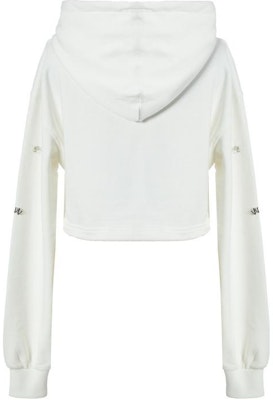 (W) Sudadera con capucha blanca Feng Chen Wang con estampado de letras. FF12HOO415 Lookbook (W) Sudadera con capucha blanca Feng Chen Wang con estampado de letras. FF12HOO415