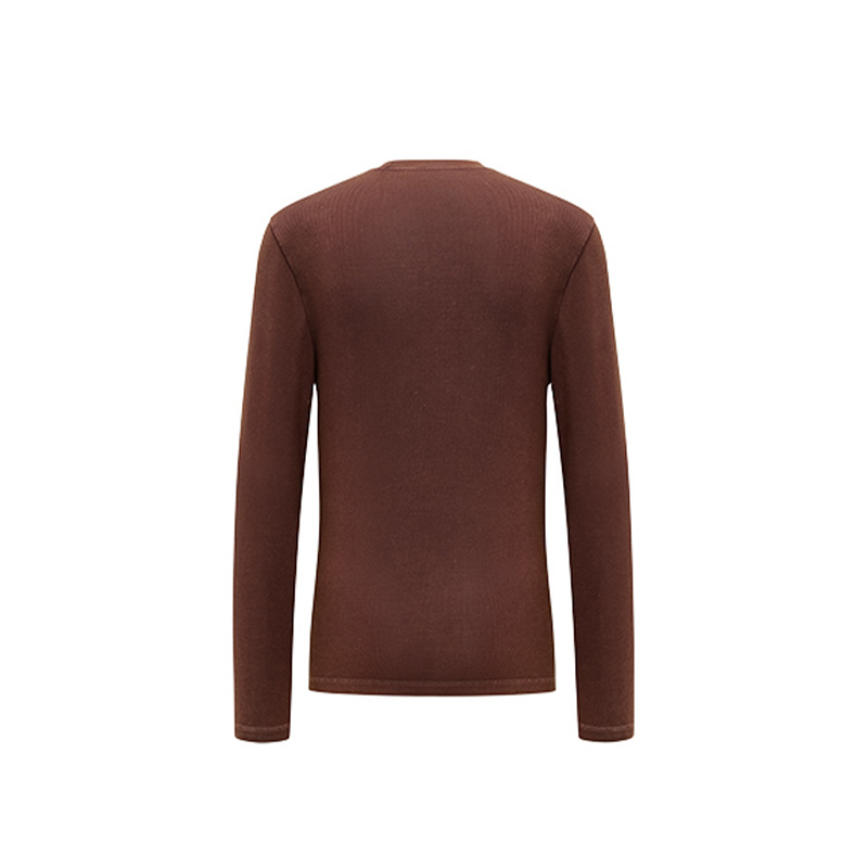 Lookbook (W) Feng Chen Wang Suéter Ajustado Logo Estampado Rojo Marrón FWF18LS04