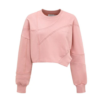 (Women) Feng Chen Wang Solid Color Crewneck Oversized Cropped Sweatshirt. FWF16HD02