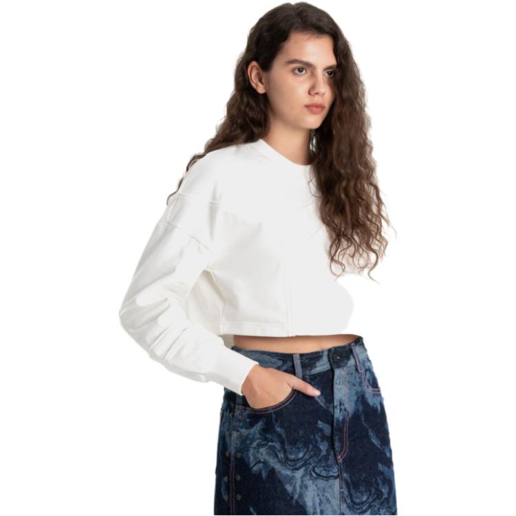 Details for (W) 馮晨汪純色寬鬆短版圓領衛衣 FWF16HD02