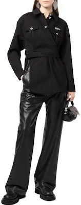 (W) Chaqueta Negra de Manga Larga con Logo Feng Chen Wang FW22. FWF14JK10 Lookbook (W) Chaqueta Negra de Manga Larga con Logo Feng Chen Wang FW22. FWF14JK10