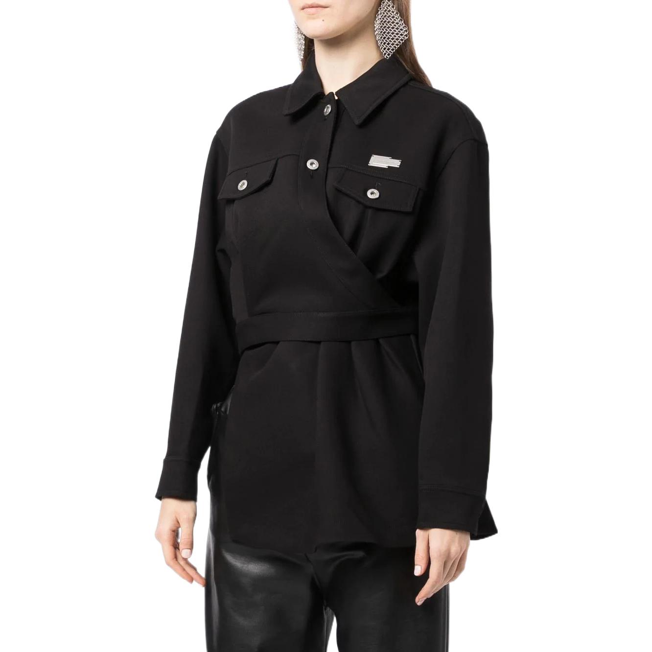 Shop (W) Chaqueta Negra de Manga Larga con Logo Feng Chen Wang FW22. FWF14JK10