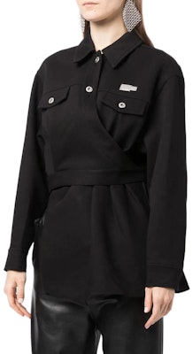 (W) Chaqueta Negra de Manga Larga con Logo Feng Chen Wang FW22. FWF14JK10 Shop (W) Chaqueta Negra de Manga Larga con Logo Feng Chen Wang FW22. FWF14JK10