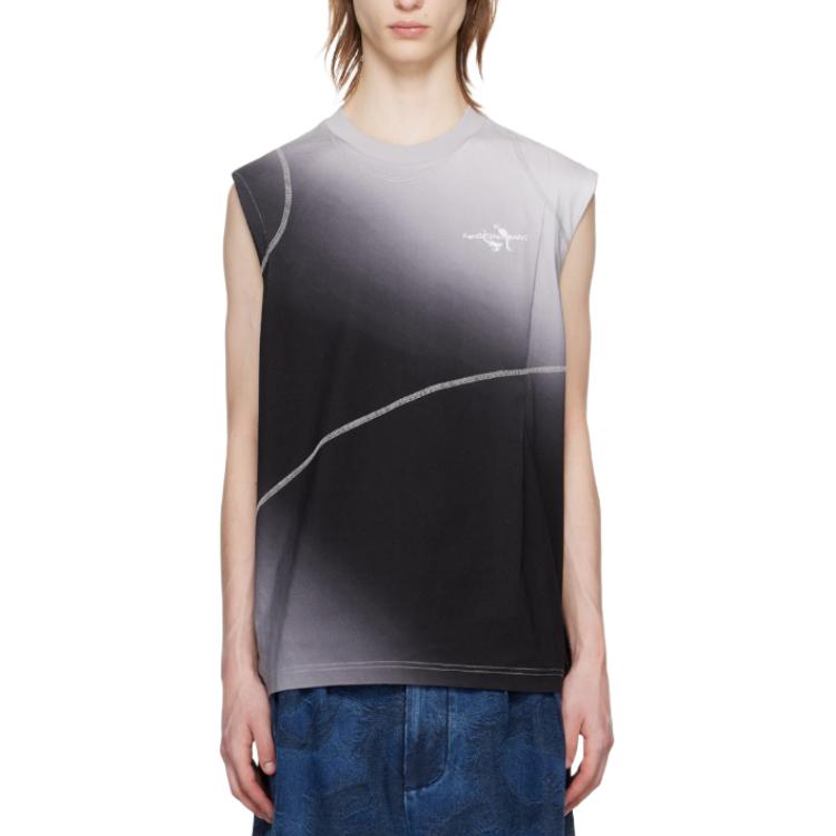 Feng Chen Wang Gradient Sleeveless Tank Top Black FMS17VS01