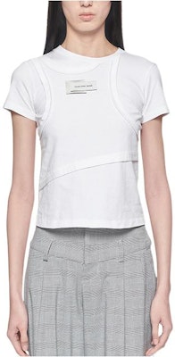 (W) Camiseta Blanca de Manga Corta FENG CHEN WANG SS22 Letter Patch para Mujer. FWS13TS06 Order (W) Camiseta Blanca de Manga Corta FENG CHEN WANG SS22 Letter Patch para Mujer. FWS13TS06