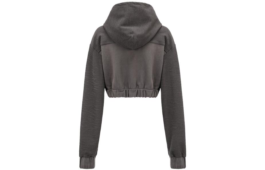 Lookbook (W) Feng Chen Wang SS23 Sudadera Oscura con Recortes de Terry. FWS15HD01B