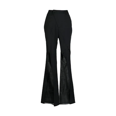 (Women) Feng Chen Wang SS23 High-Waisted Flare Pants with Cutout Design. FWS15TR11
