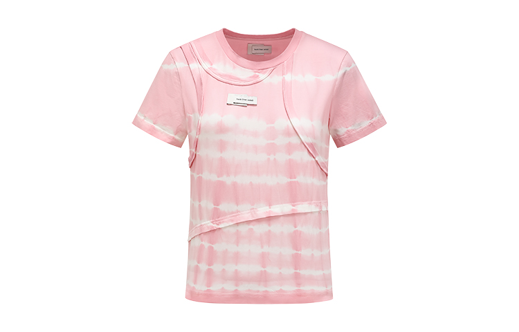 (Women) Feng Chen Wang Tie-Dye Deconstructed Crewneck  T-Shirt Pink FWS17TS03