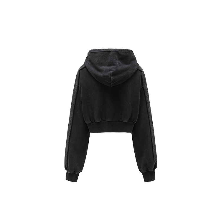 Lookbook (W) Feng Chen Wang x D Desirable Baju Hitam Deconstructed Washed Cropped Sweater FDD-HD01