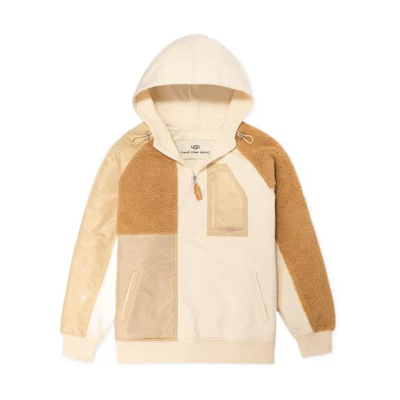 (Women) Feng Chen Wang UGG Patchwork Hoodie Beige 1143272