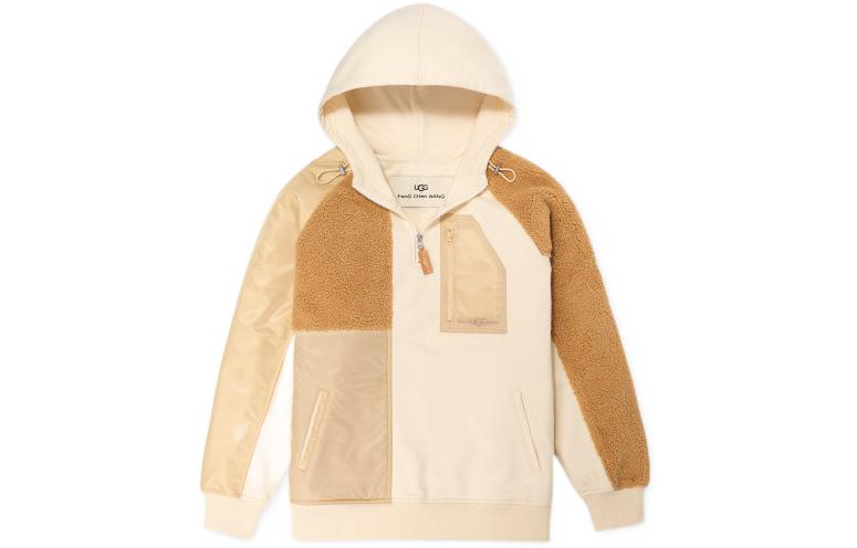 Order (W) Feng Chen Wang x UGG Patchwork Hoodie Beige Lelaki & Wanita 1143272