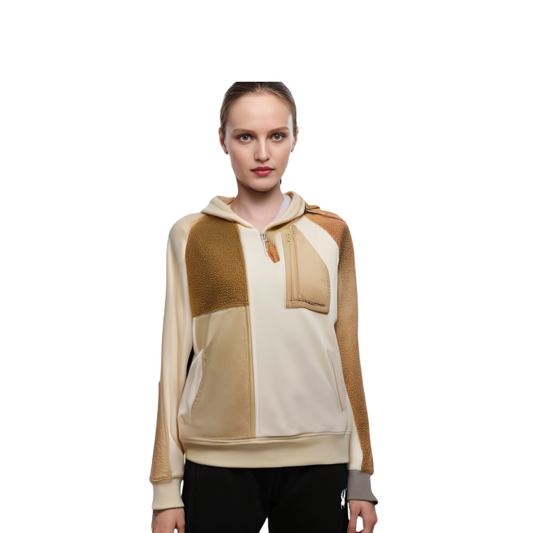 Purchase (W) Feng Chen Wang x UGG Patchwork Hoodie Beige Lelaki & Wanita 1143272