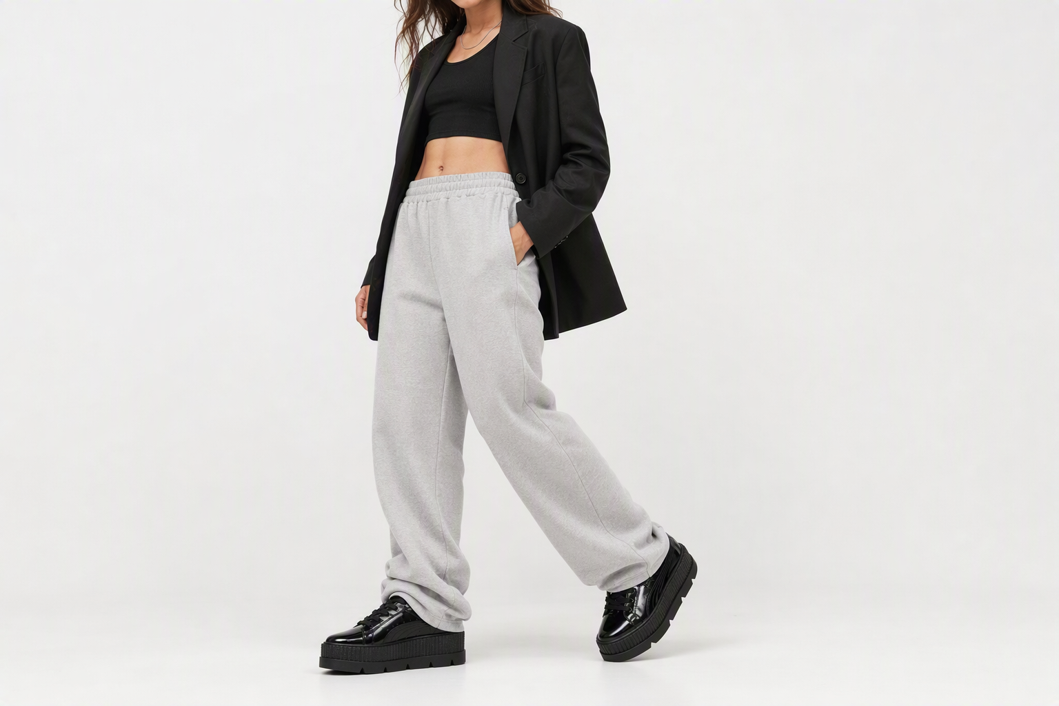 Order （女款）Fenty x Puma 尖頭厚底漆皮鞋 '黑色' 366270-01