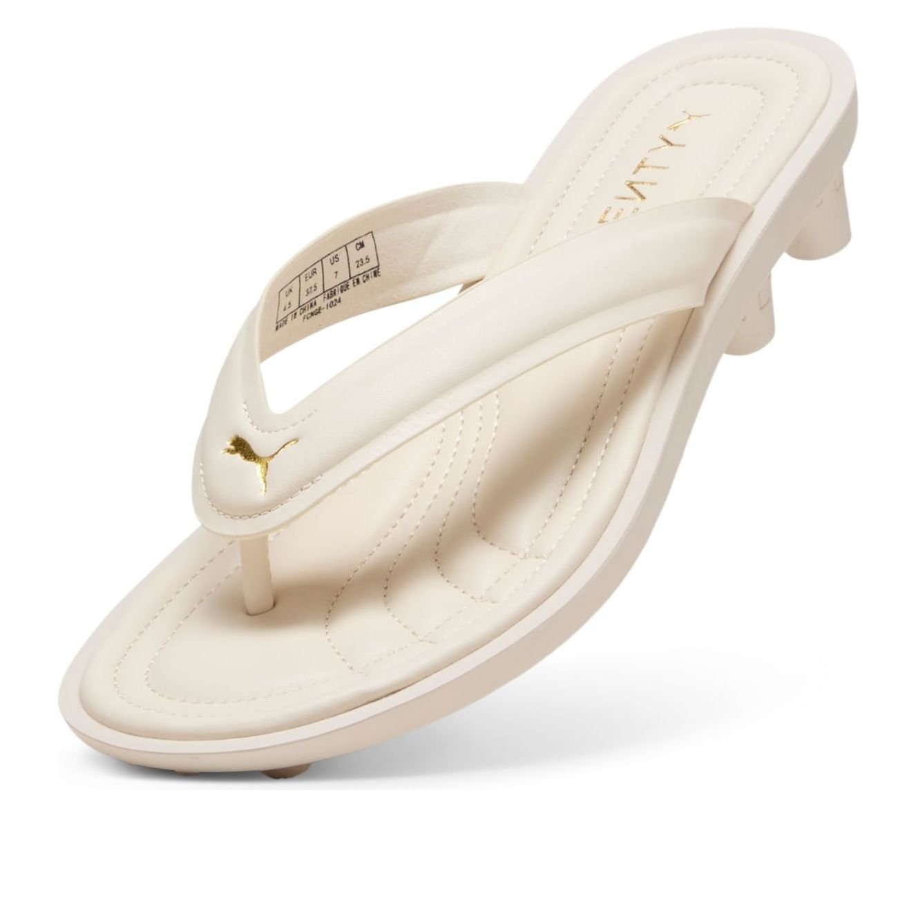 Details for (W) Fenty x Puma Cat Cleat Sandal ''Alpine Snow Gold'' Wanita Edisi Terhad. 404770-01