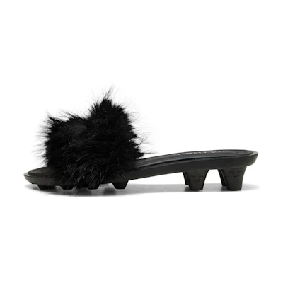 (W) FENTY Puma Cat Cleat Sandals 'Chic Fur Black'