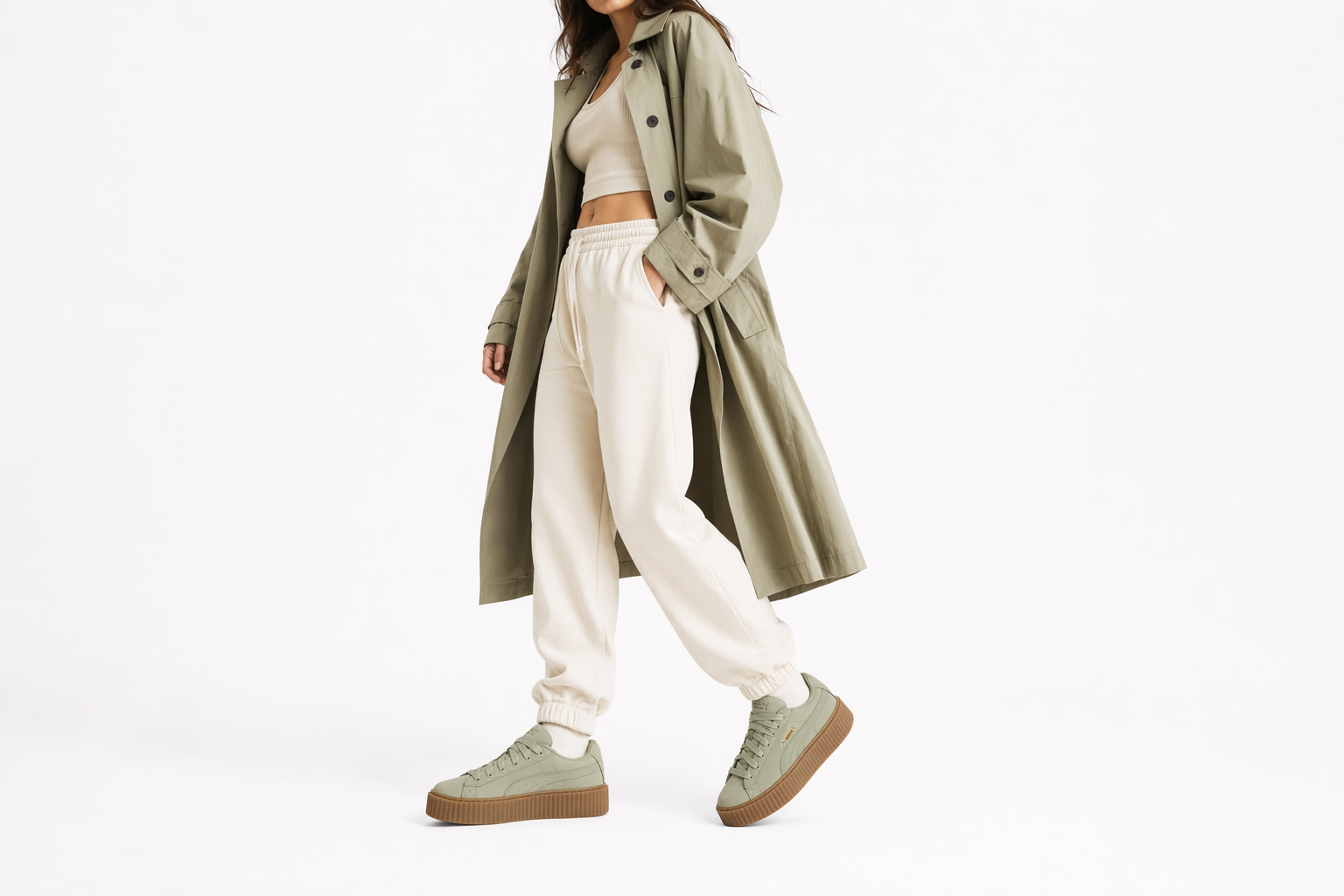Order (W) Fenty x Puma Creeper Phatty ''Earth Tone Pack - Grün Nebel'' 399865-02