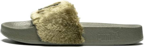 (Women) Fenty x Puma Fur Slide 'Burnt Olive' 367089-01 (Women) Fenty x Puma Fur Slide 'Burnt Olive' 367089-01