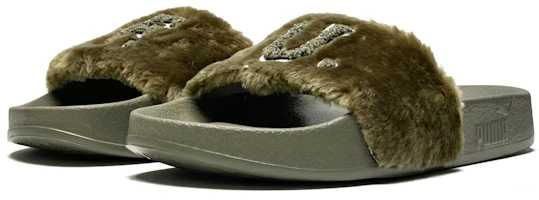 Lookbook (Women) Fenty Fur Slide 'Burnt Olive' 367089-01