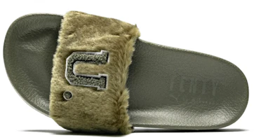 Purchase (Women) Fenty Fur Slide 'Burnt Olive' 367089-01