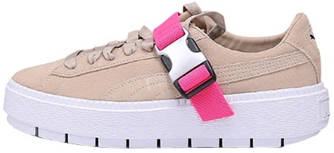(W) Fenty x Puma Platform Trace Buckle 'Cement Pink' dalam warna Merah Jambu Simen. 367451-02 Order (W) Fenty x Puma Platform Trace Buckle 'Cement Pink' dalam warna Merah Jambu Simen. 367451-02