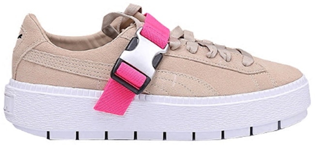 (W) Fenty x Puma Platform Trace Buckle 'Cement Pink' dalam warna Merah Jambu Simen. 367451-02 Lookbook (W) Fenty x Puma Platform Trace Buckle 'Cement Pink' dalam warna Merah Jambu Simen. 367451-02